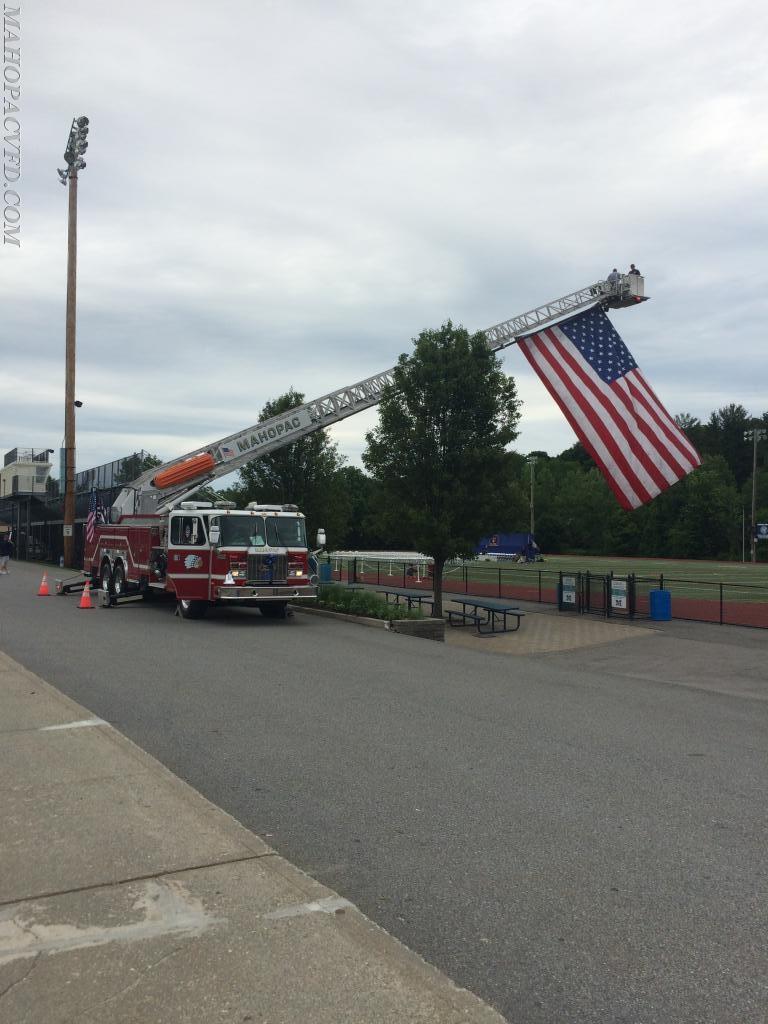 06/20/18 5:00pm MVFD flying the colors at Mahopac HS Graduation in support of our graduating members and all the class of 2018.